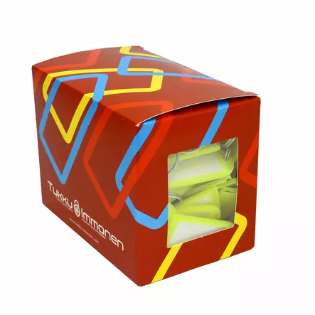 Neon keltainen avaimenper=C3=A4 100 kpl. - Avaimenperät - 102041 - 1