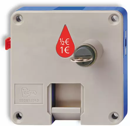 Kolikolla toimiva kalustelukko s=C3=A4ilytyskaappiin. - Mekaaniset kalustelukot - 203068 - 1